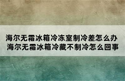 海尔无霜冰箱冷冻室制冷差怎么办 海尔无霜冰箱冷藏不制冷怎么回事